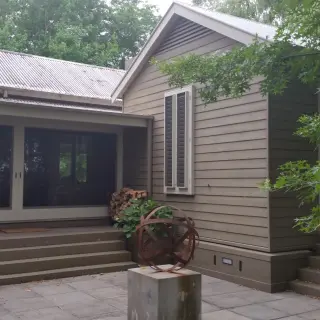 A south facing terrace off the dining living area
