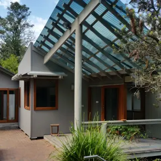 The enlarged kitchen addition blends seamlessly with the original building