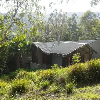 The home enjoys views of the escarpment opposite from all levels